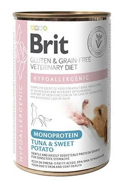 BRIT Veterinary Diet GF Mono Protein Hypoallergenic Tuna pro psy 400 g