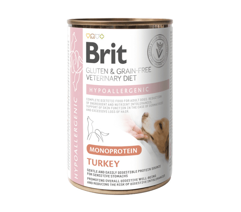 Brit Veterinary Diet Dog Can Hypoallergenic Monoprotein Turkey 400 g