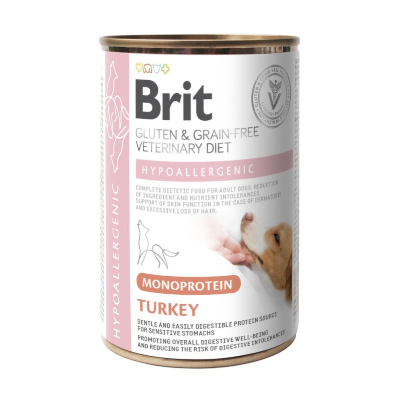 Brit Veterinary Diet Dog Can Hypoallergenic Monoprotein Turkey 400 g