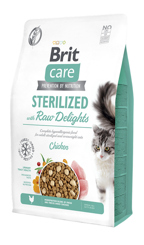 Brit Care Cat Sterilized with Raw Delights 2 kg