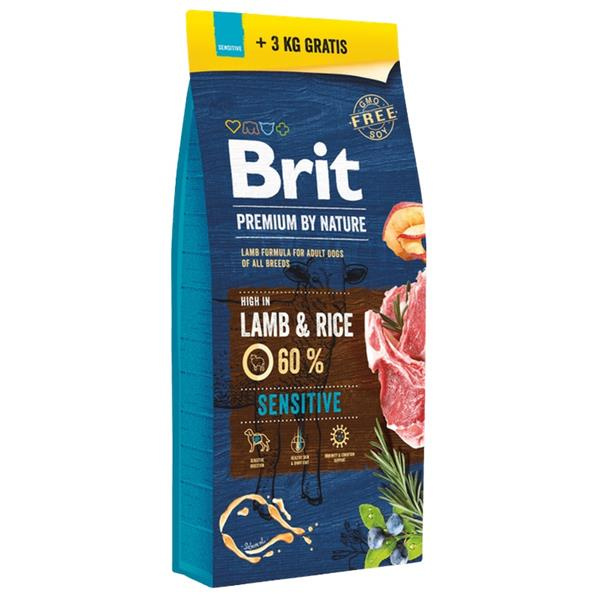 BRIT Premium by Nature Sensitive Lamb 15+3kg Zdarma