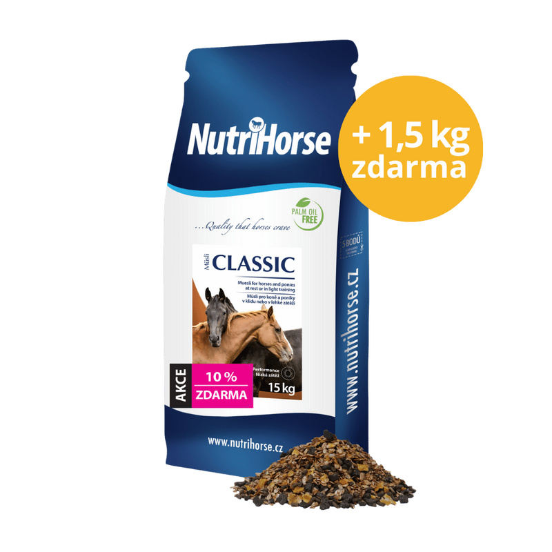 NutriHorse Classic 15 kg + 10 % ZDARMA 16,5 kg