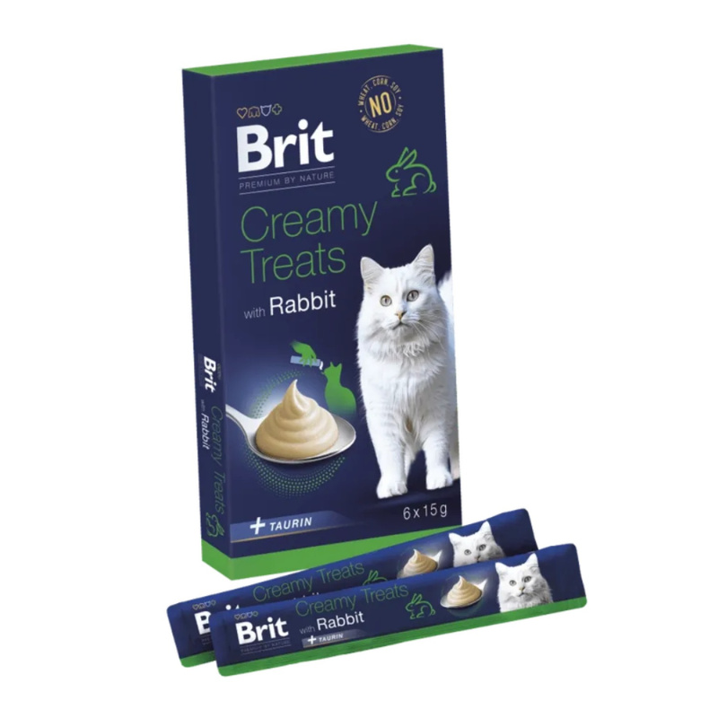 Brit Premium by Nature Cat Creamy Treats with Rabbit 6 x 15 g