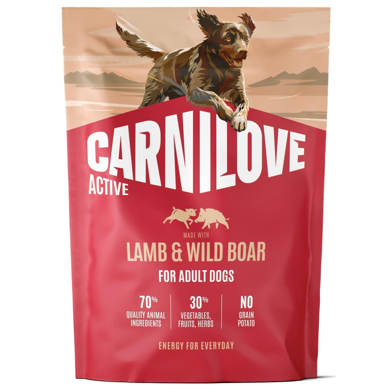 Carnilove Active granule jehněčí a divočák pro psy všech plemen