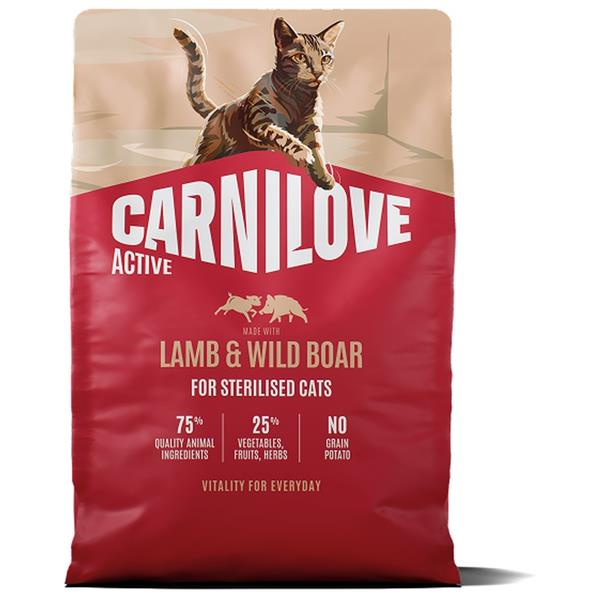 Carnilove Cat Active Dry Lamb& Wild Steril.Ad.AB 2kg