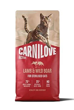 Carnilove Cat Active Dry Lamb& Wild Steril.Ad.AB 6kg