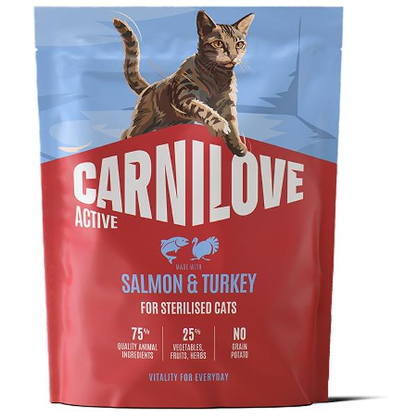 Carnilove Cat Active Dry Salmo&Turkey Steril.Ad.AB400g
