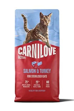 Carnilove Cat Active Dry Salmon&Turkey Steril.Ad.AB6kg