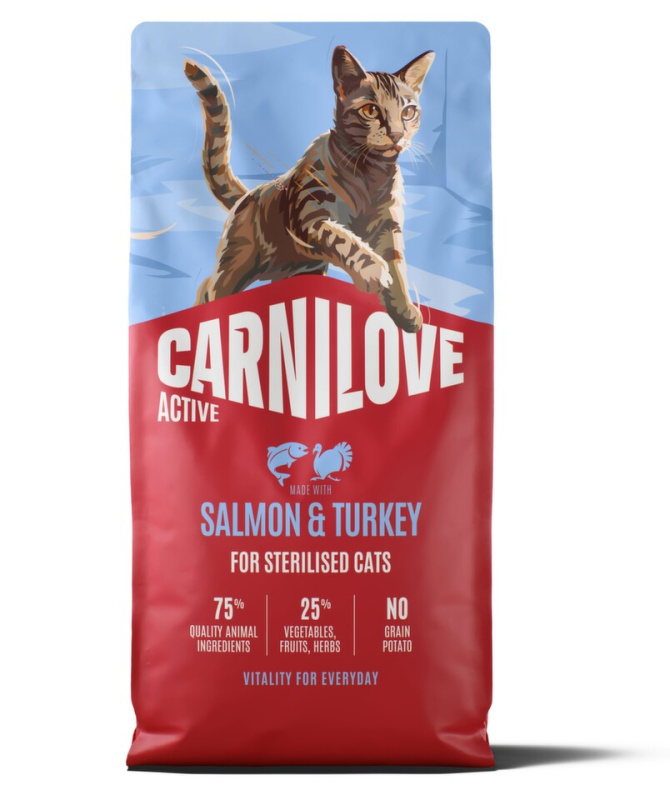 Carnilove Cat Active Dry Salmon&Turkey Steril.Ad.AB6kg