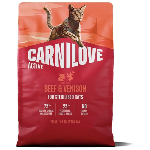 Carnilove Cat Active Dry Beef&Venis.Steril.Ad.AB2kg