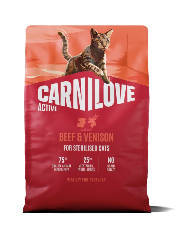 Carnilove Cat Active Dry Beef&Venis.Steril.Ad.AB2kg