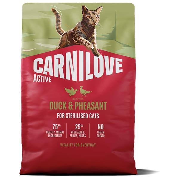 Carnilove Cat Active Dry Duck&Pheas.Steril.Ad.AB 2kg