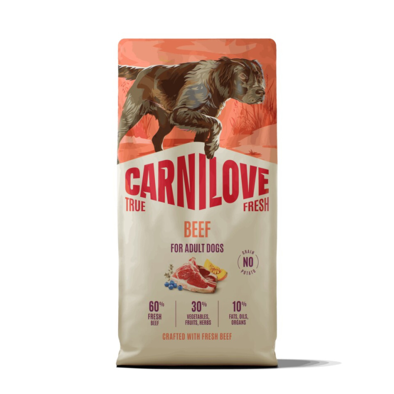 Carnilove True Fresh - granule pro psy Carnilove Dog True Fresh Dry Beef Adult AllBreeds 12kg