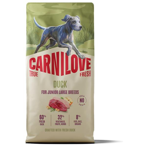 Carnilove True Fresh - granule pro psy Carnilove Dog True Fresh Dry Duck Junior LB 12kg