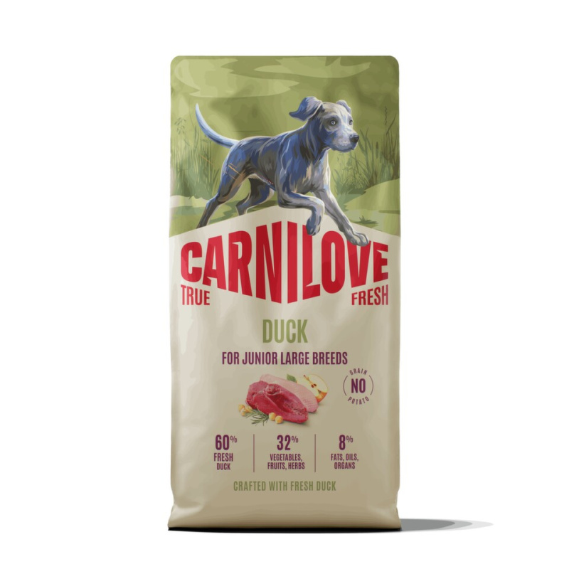Carnilove True Fresh - granule pro psy Carnilove Dog True Fresh Dry Duck Junior LB 12kg
