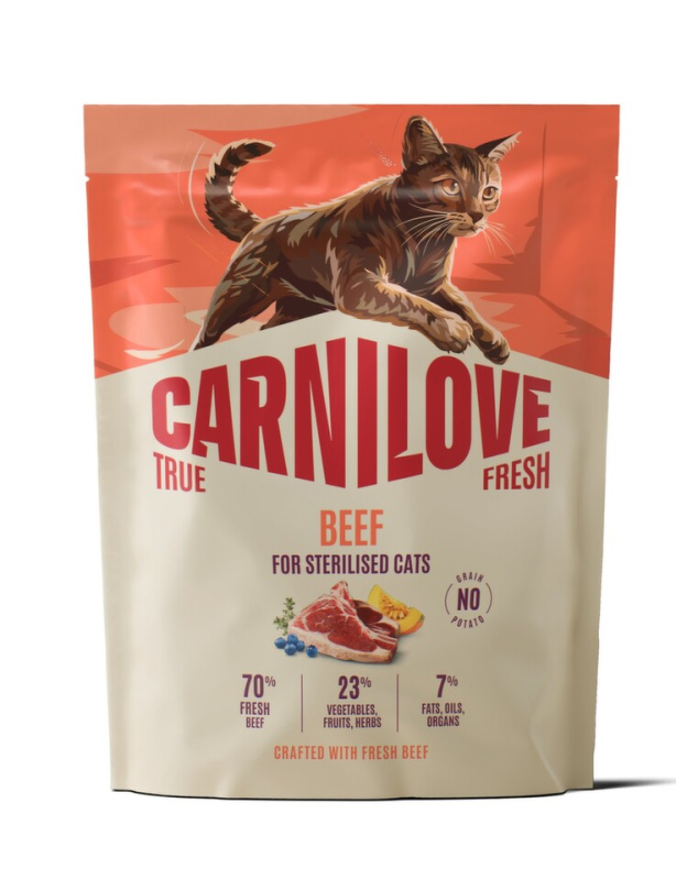 Carnilove True Fresh - granule pro kočky Carnilove Cat True Fresh Dry Beef Steril. Ad.AB 400g