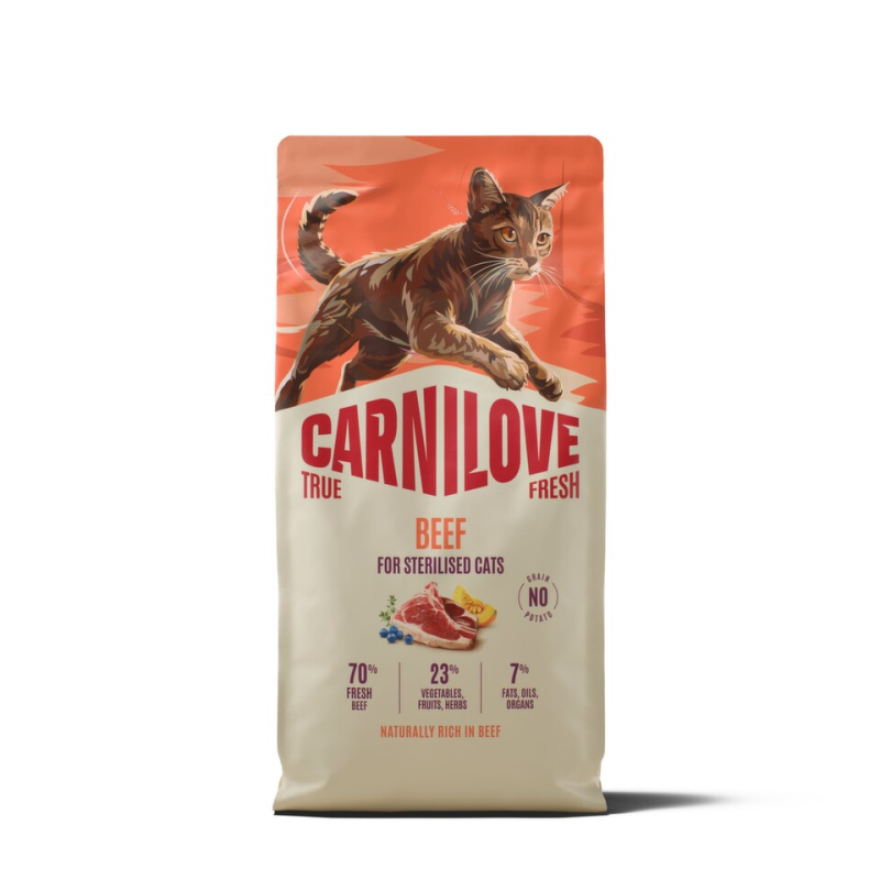 Carnilove True Fresh - granule pro kočky Carnilove Cat True Fresh Dry Beef Steril. Adult AB 6kg