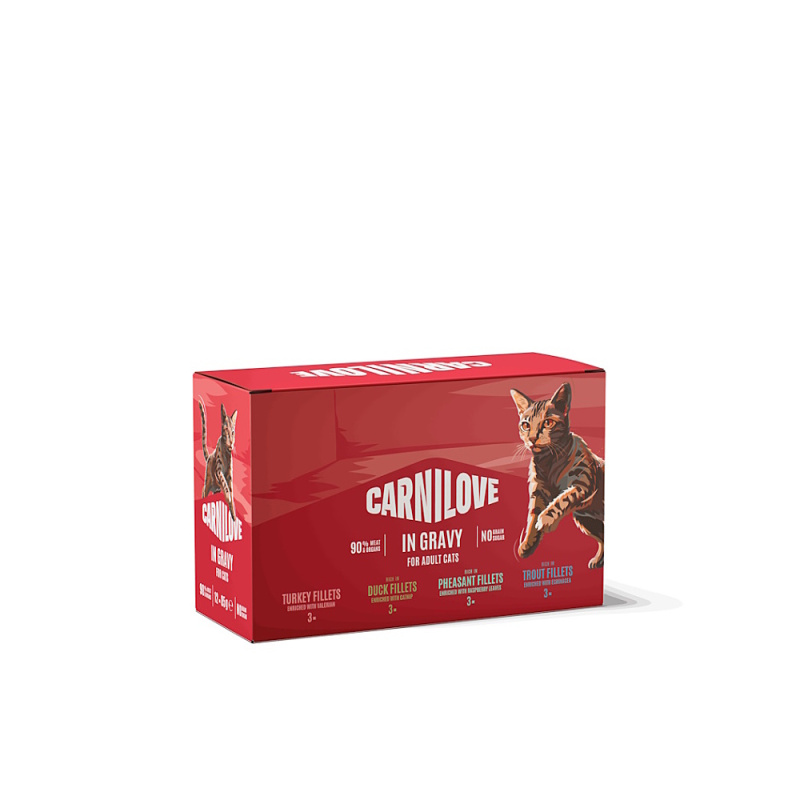 Carnilove Cat Pouch Gravy Multipack  12x85g
