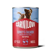 CARNILOVE Dog CAN Paté Made with Turkey & Salmon for Puppies 400 g
