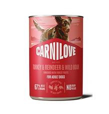 CARNILOVE Dog CAN Paté Made with Turkey & Reindeer & Wildboar 400 g