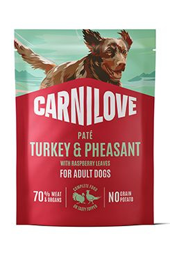 Carnilove Dog Pouch Paté Turkey&Pheas.+Rasp.  300g