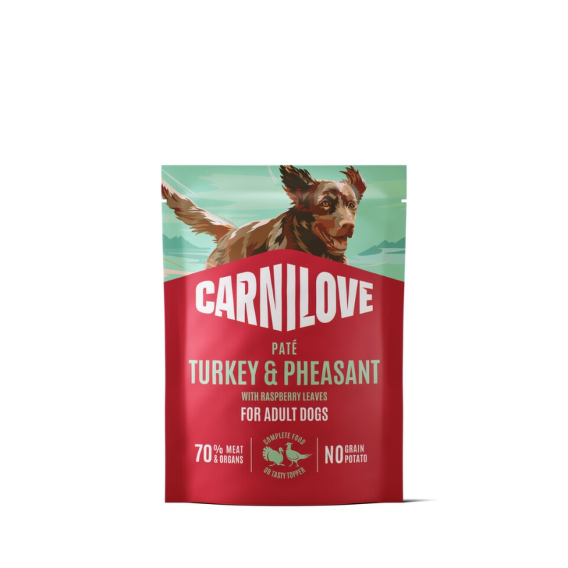 Carnilove Dog Pouch Paté Turkey&Pheas.+Rasp.  300g