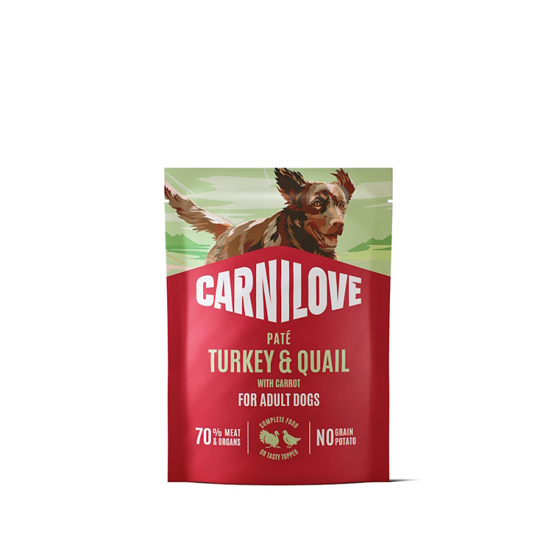 Carnilove Dog Pouch Paté Turkey&Quial+Carrot  300g
