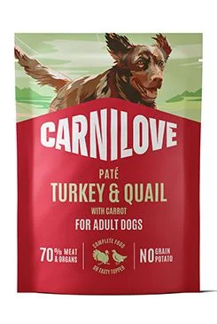 Carnilove Dog Pouch Paté Turkey&Quial+Carrot  300g