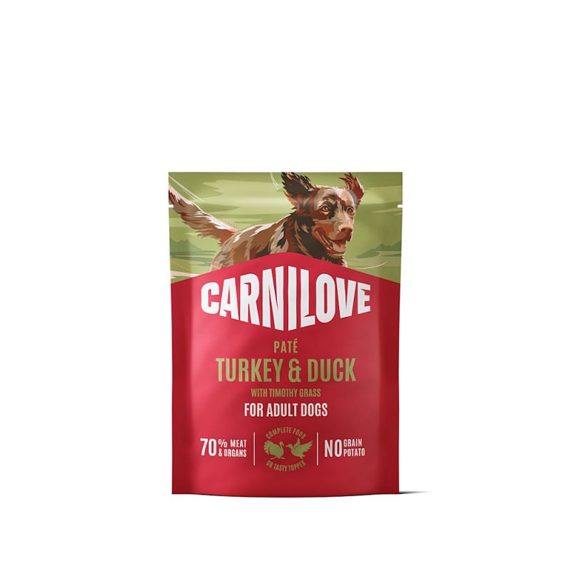 Carnilove Dog Pouch Paté Turkey&Duck+Timothy  300g