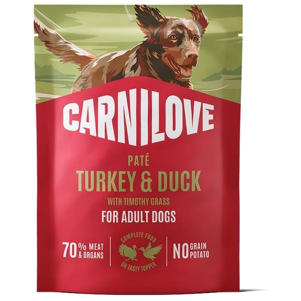 Carnilove Dog Pouch Paté Turkey&Duck+Timothy  300g