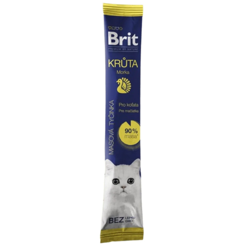Brit Pamlsek pro koťata Premium by Nature Cat Meaty Stick Kitten Turkey, 5 g