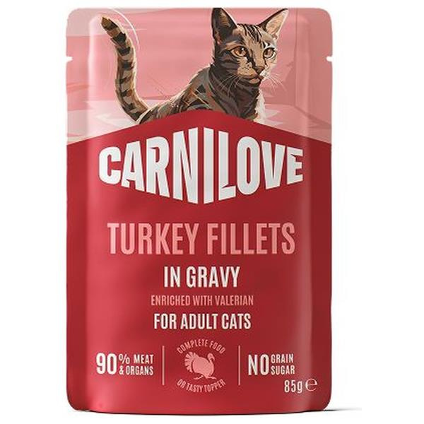Carnilove Cat Pouch Gravy Turkey+Valerian 85g