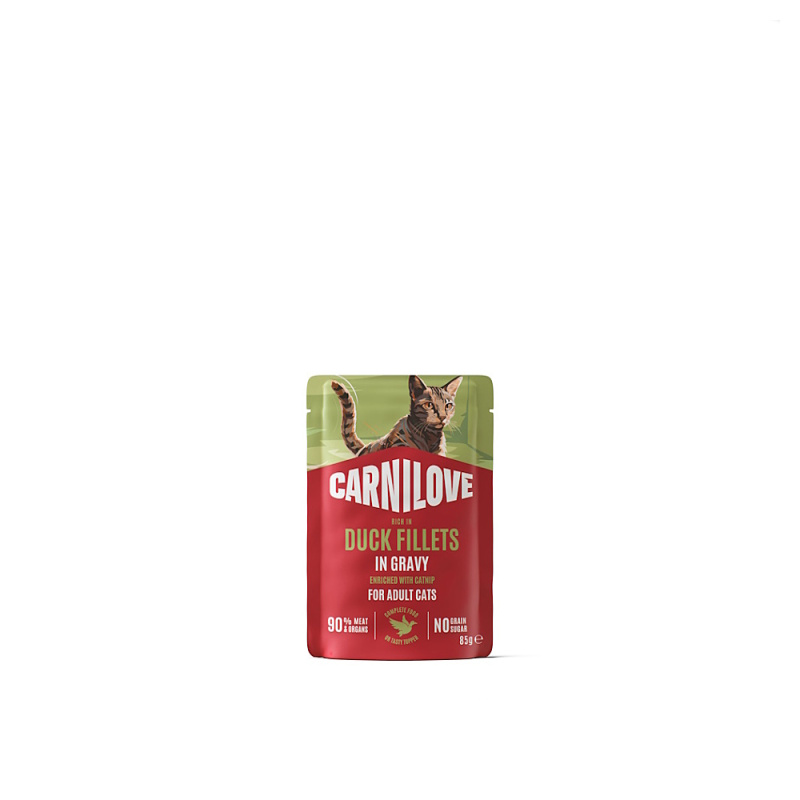 Carnilove Cat Pouch Gravy Duck+Catnip  85g