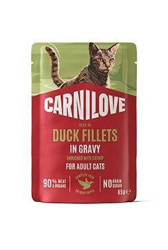 Carnilove Cat Pouch Gravy Duck+Catnip  85g
