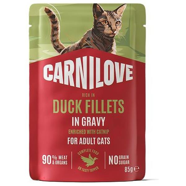 Carnilove Cat Pouch Gravy Duck+Catnip  85g