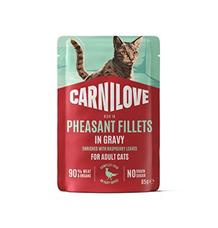 Carnilove Cat Pouch Gravy Pheasant+Rasp.Leaves 85g