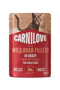 Carnilove Cat Pouch Gravy Wild Boar+Chamomile 85g