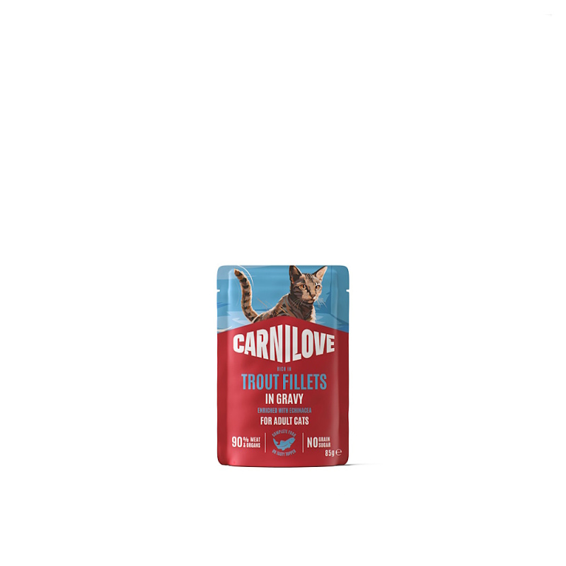 Carnilove Cat Pouch Gravy Trout+Echinacea  85g