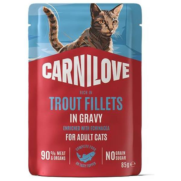Carnilove Cat Pouch Gravy Trout+Echinacea  85g