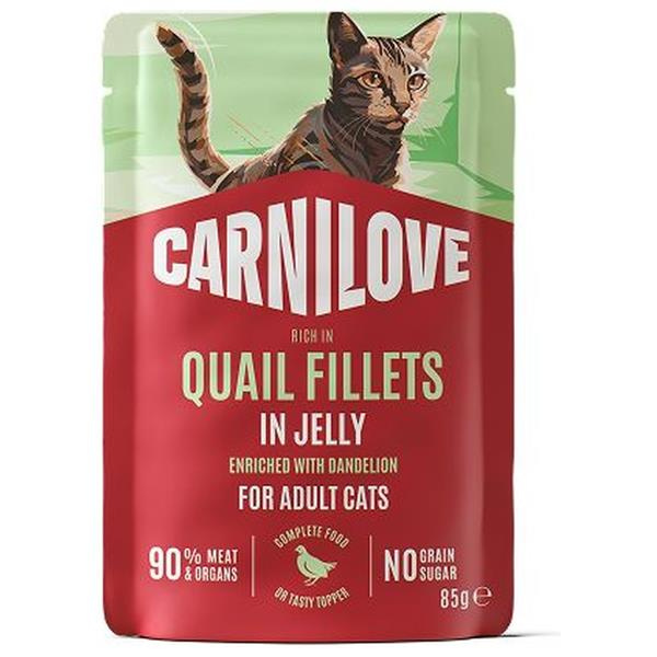Carnilove Cat Pouch Jelly Quail+Dandelion 85g