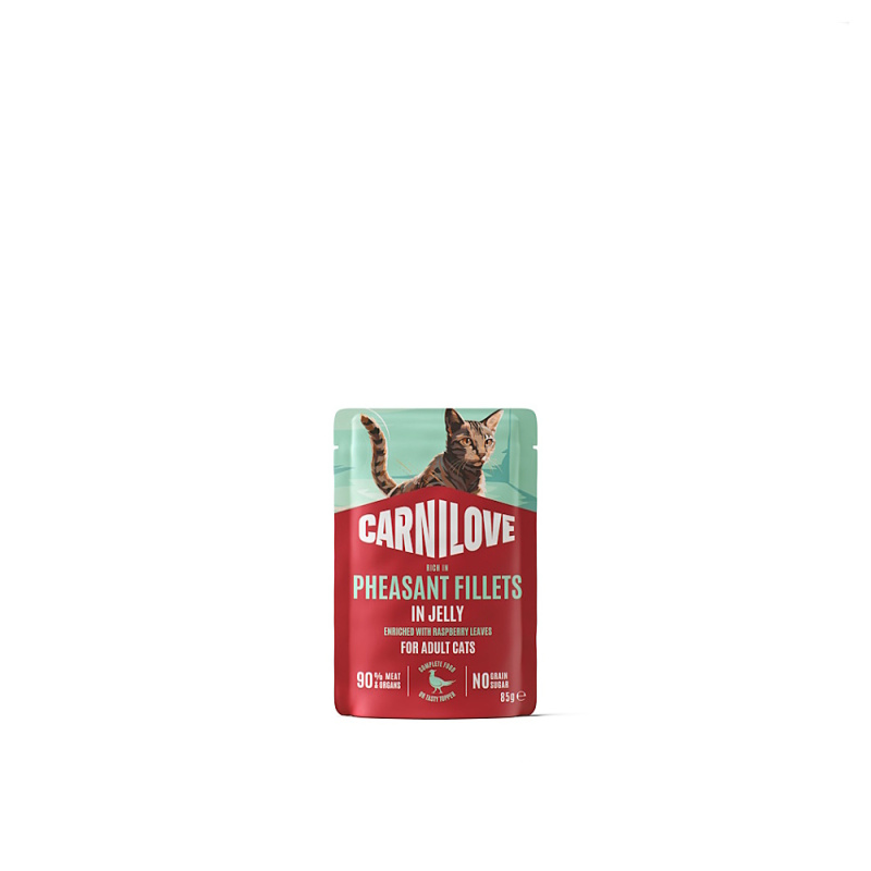 Carnilove Cat Pouch Jelly Pheasan+Raspberry Leaves 85g