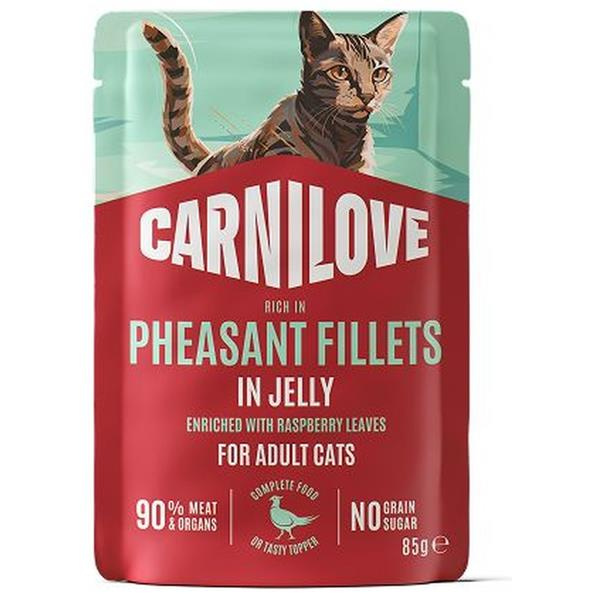 Carnilove Cat Pouch Jelly Pheasan+Raspberry Leaves 85g