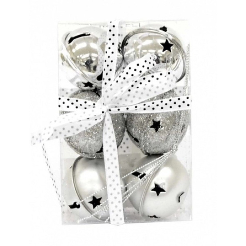 Anděl Přerov Rolničky stříbrné 5 cm, 6 ks