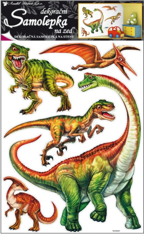 Samolepky na zeď dinosauři 60x42cm Anděl Přerov s.r.o.