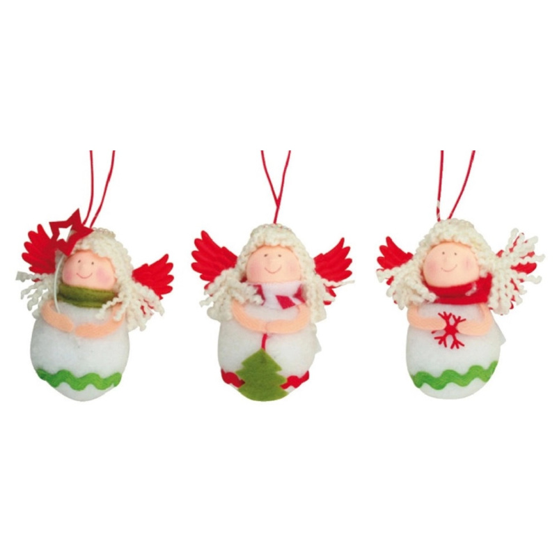 Anděl s červenými křídly, 3 varianty, 7 cm