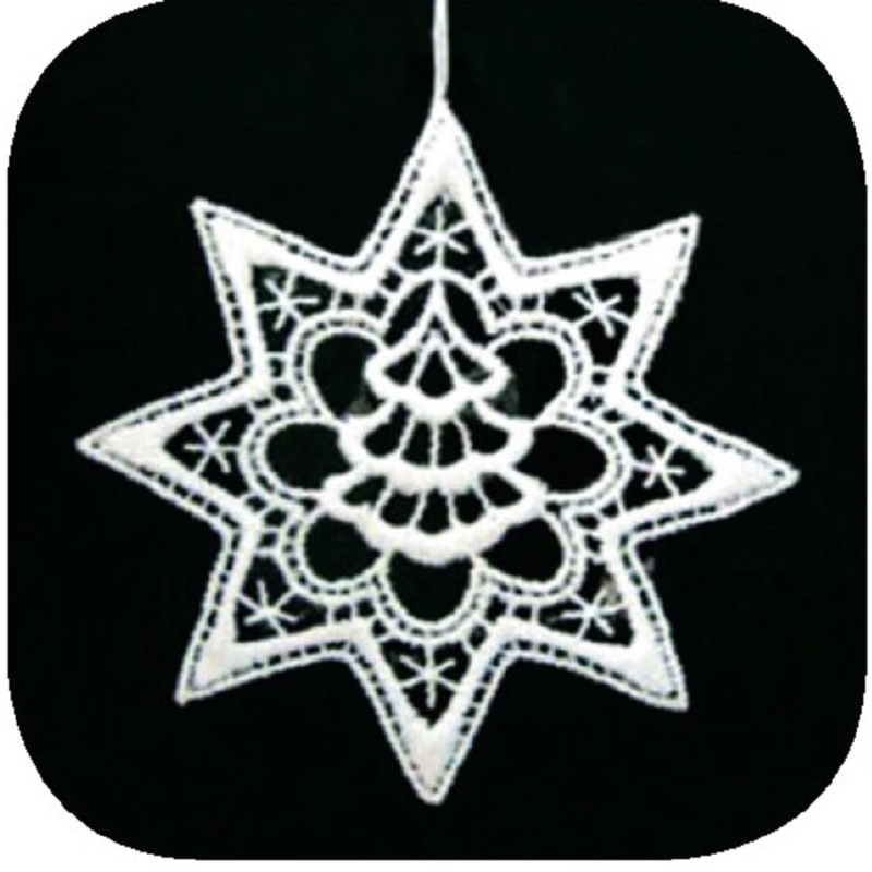 Háčkovaný strom ve hvězdě 9,5cm Anděl Přerov s.r.o.