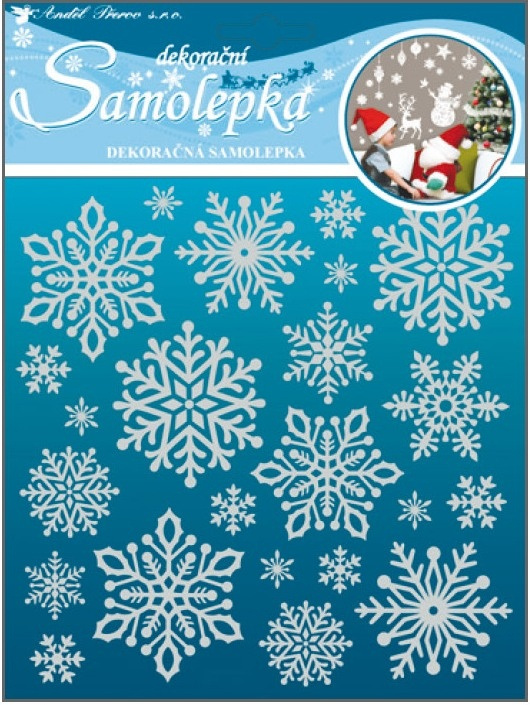 Samolepky vločky se sněhovým efektem 18x18cm Anděl Přerov s.r.o.