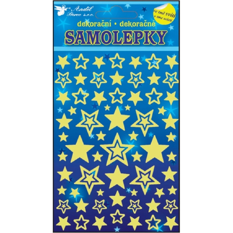 Samolepky svítící ve tmě hvězdičky 18x13cm Anděl Přerov s.r.o.