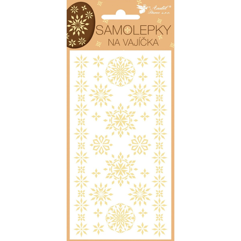 Samolepky se vzorem slámy na vajíčka gelové 19 x 9 cm