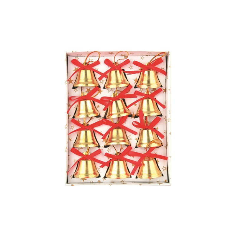 Zvonky zlaté v krabičce 12 ks, 2,5 cm